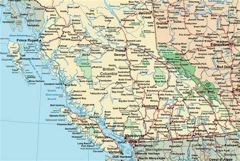 map of southern bc towns.